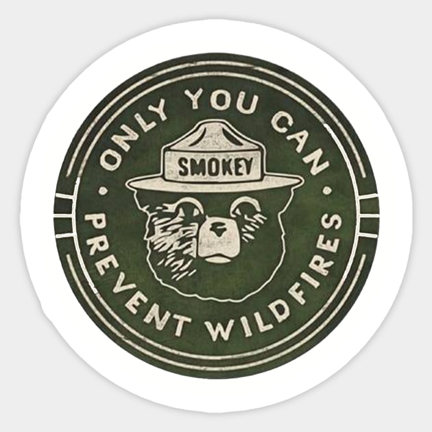 SMOKEY BEAR Sticker by Cult Classics